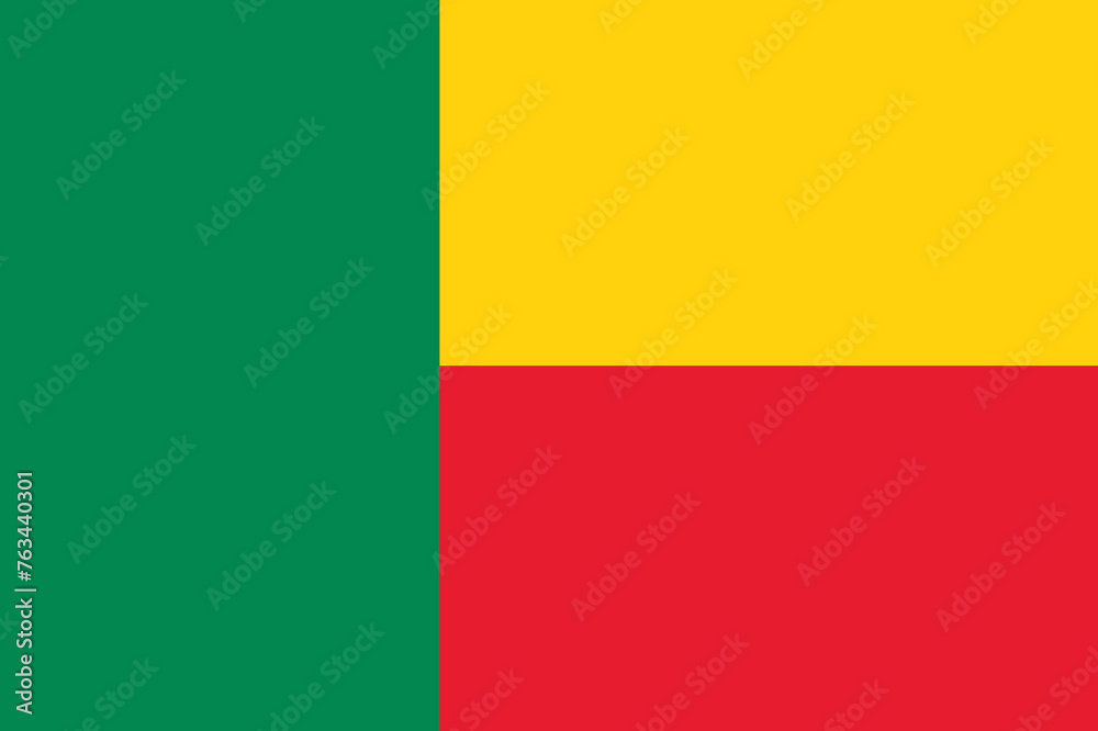 Fototapeta premium Flag of Benin vector illustration