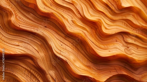 Detailed close up view of textured wooden surface, revealing intricate patterns and natural design elements