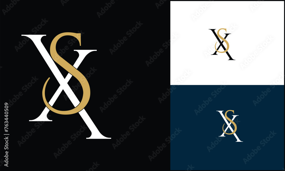 SX, XS, S, X, Abstract Letters Logo monogram SX, XS, S, X, Abstract Letters Logo monogram