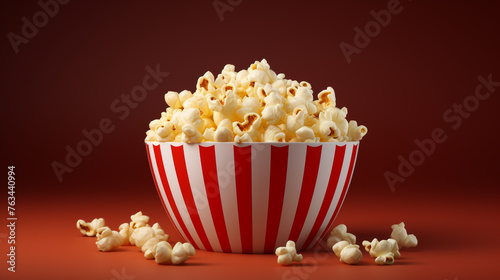 A  vector representation of a bowl of popcorn, perfect for movie night or snack-themed designs. © Mujtaba