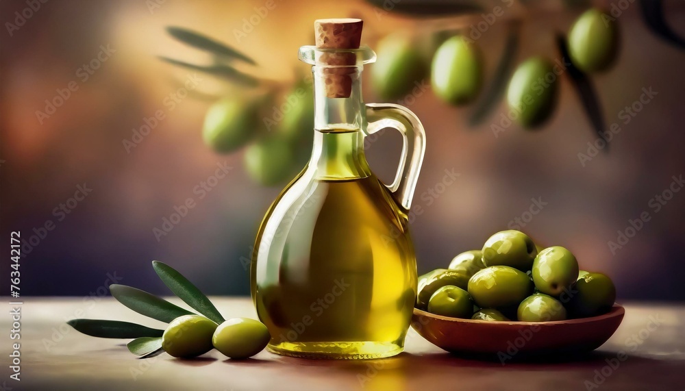 olive oil in a bottle olive, bottle, food, green, isolated