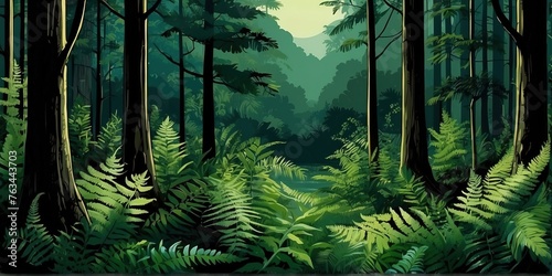 Anime-Style Forest with Plants and Herbs