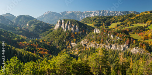 Cuadro en lienzo Zwanzig Schilling Blick, Rax, Semmering, Wiener Hausberge, Niederösterreich, Öst