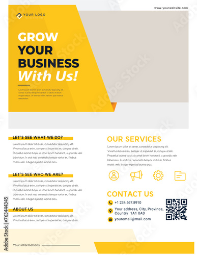 Business flyer template, Poster layout, Design layout vector EPS