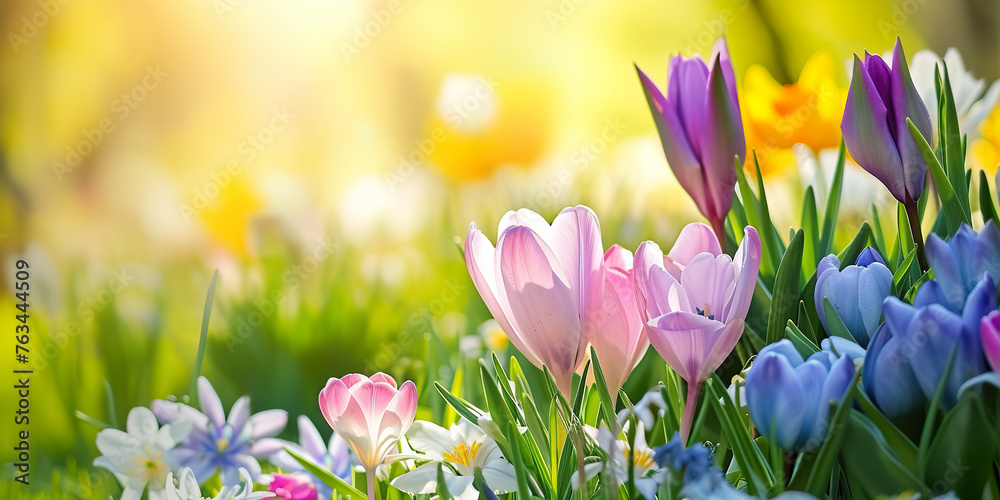 website banner showing beautiful spring flowers website banner showing beautiful spring flowers