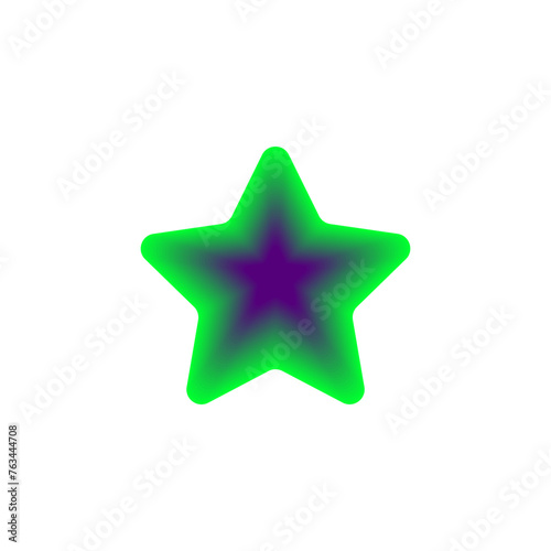 Green blue star vector transition decor abstractive element