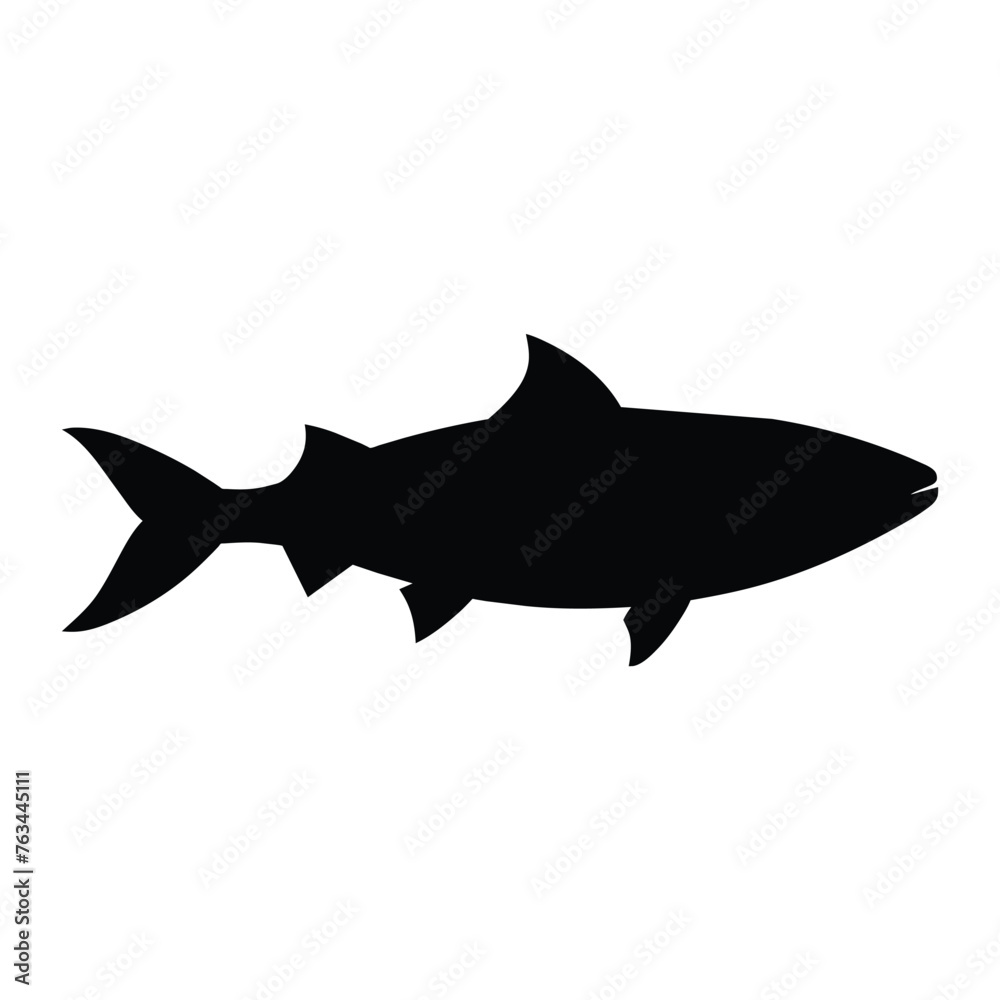 silhouette of a sardine fish isolated on white silhouette of a sardine fish isolated on white
