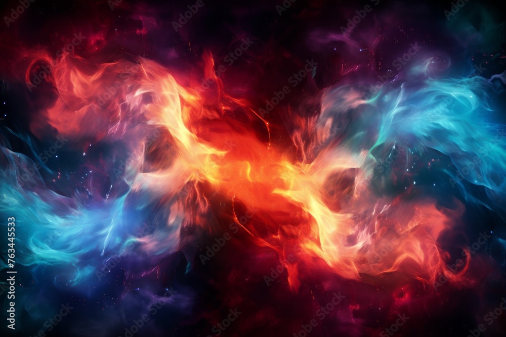 Mystical fire background with flames taking on mystical and magical forms