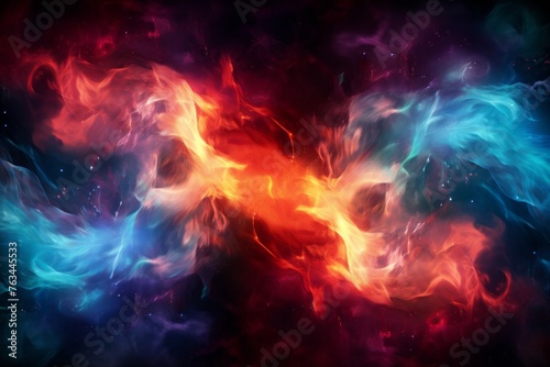 Mystical fire background with flames taking on mystical and magical forms