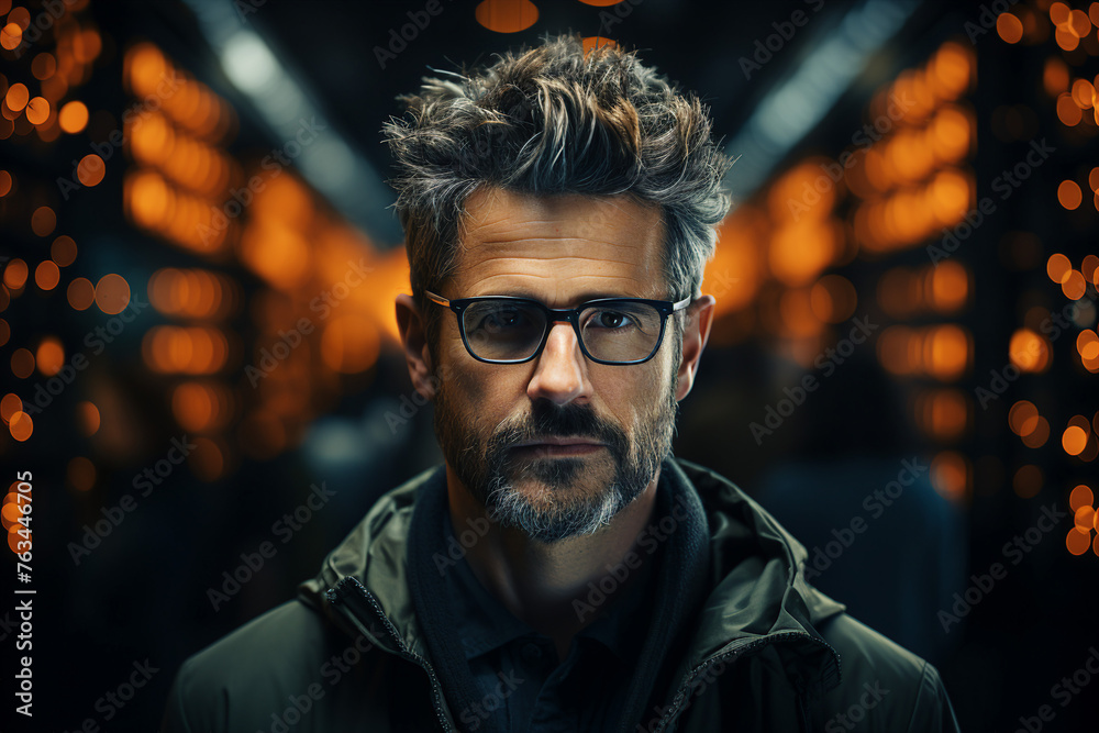 Office IT specialist worker system administrator hacker engineer picture portrait made with Generation AI technology Office IT specialist worker system administrator hacker engineer picture portrait made with Generation AI technology