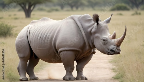 A Rhinoceros In A Safari Experience Upscaled 16