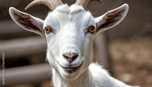 A Goat With A Mischievous Glint In Its Eye Upscaled 4