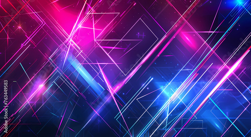 neon light beams create an abstract background © Asep
