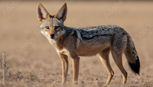 A Jackal With Its Sharp Eyes Scanning The Horizon Upscaled 4