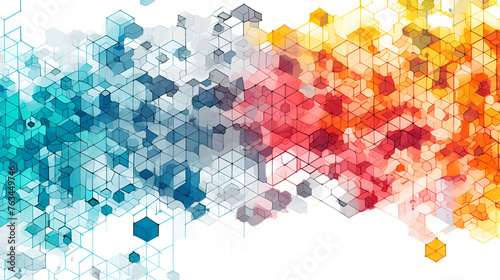 A tessellation of interlocking data squares suggests distributed immutability at the foundation of emergent decentralized networks, representing next-generation innovations beyond centralized control  photo