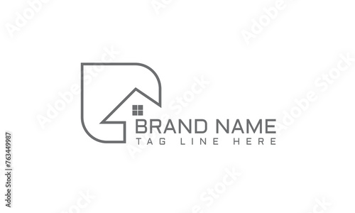 Collection of the hand drawn home, house logos, icons, gardens and cabins. Vector