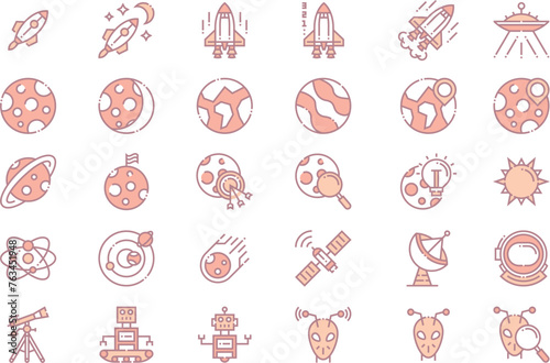 Astronomy and space icons