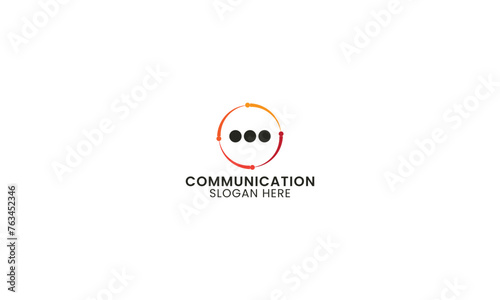 bubble chat comunication logo, conversation logo, studio comunication logo design vector template