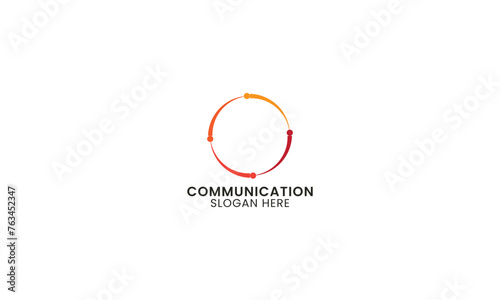 bubble chat comunication logo, conversation logo, studio comunication logo design vector template
