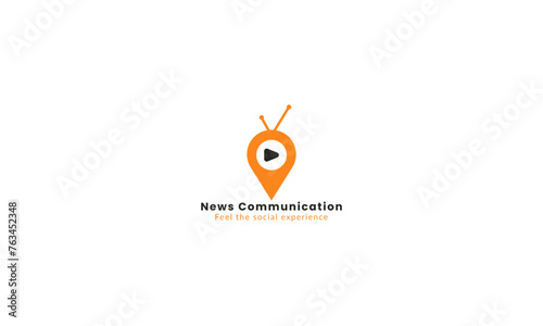 bubble chat comunication logo, conversation logo, studio comunication logo design vector template