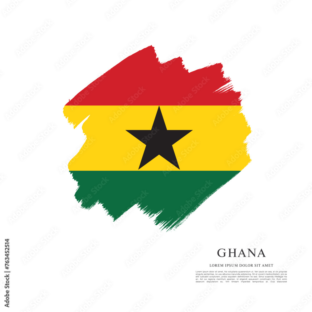 Flag of Ghana vector illustration Flag of Ghana vector illustration