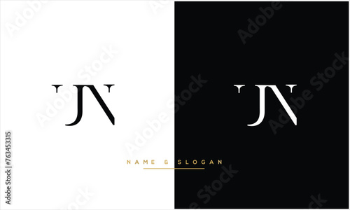 UN, NU, U, N, Abstract Letters Logo Monogram