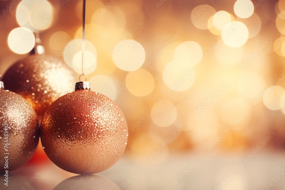 Soft focus bokeh with merry Christmas greetings Soft focus bokeh with merry Christmas greetings