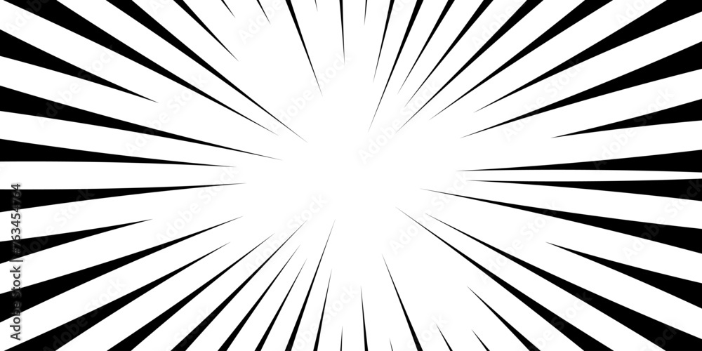 Fototapeta premium Abstract comic burst background. Comic background with geometric forms. Comic speed lines