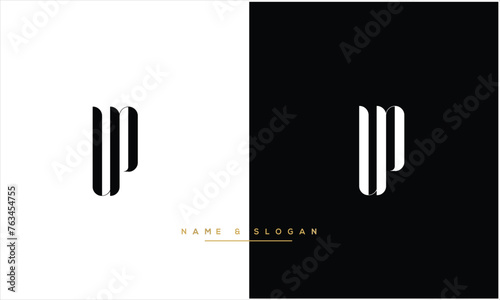 UP  PU U   P  Abstract Letters Logo monogram