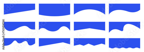 Set of separator header for website and app.  Different elements of top and bottom for website and app.  Different borders  for website, banner and app.