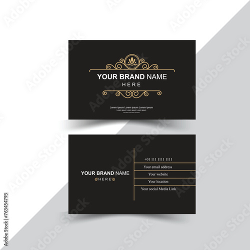 luxury design business card flat template vector.