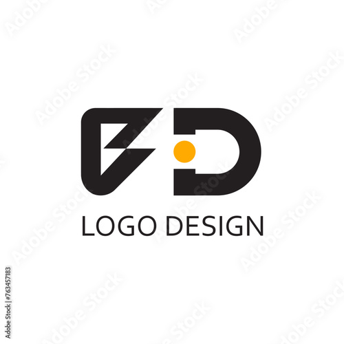 simple letter bd for logo design
