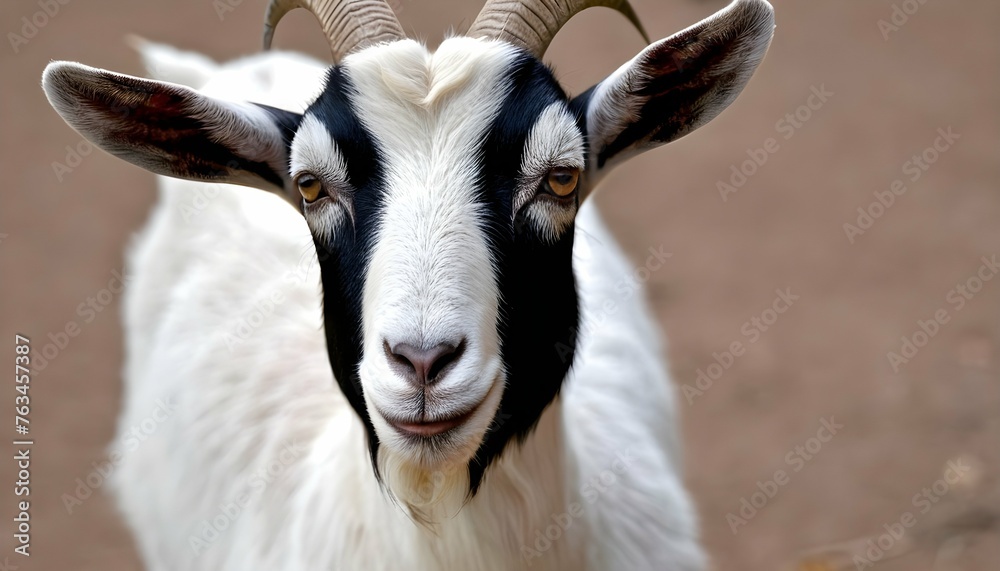 A Goat With Its Ears Perked Forward Alert For Dan Upscaled 4