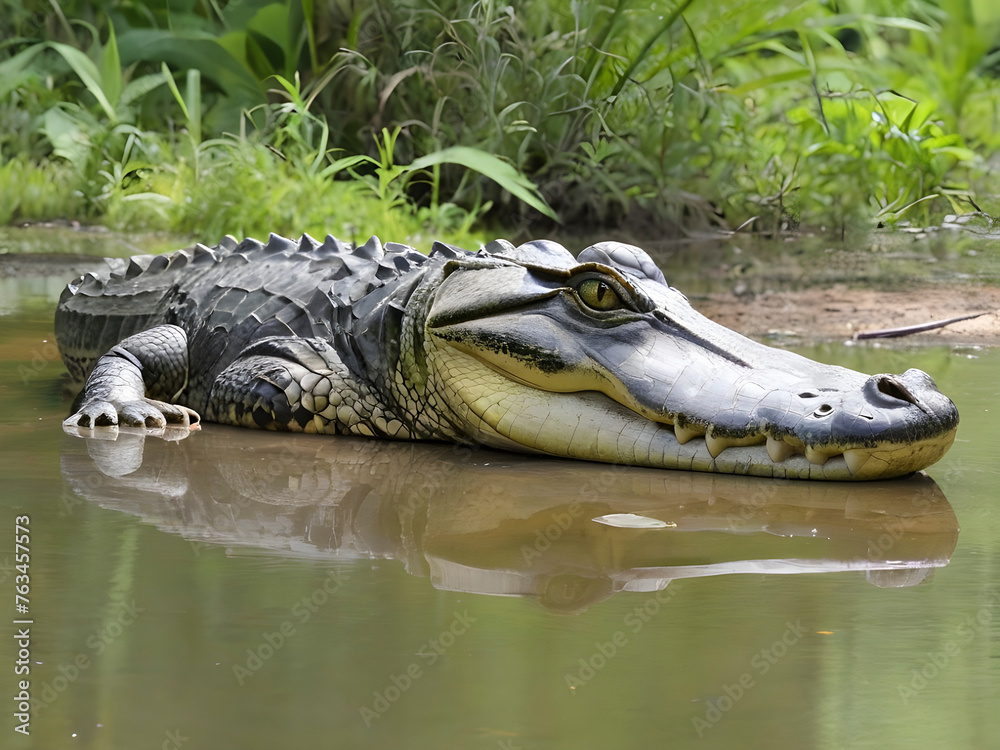 Fototapeta premium Alligator Tales. Exploring the Beauty of Alligator mississippiensis