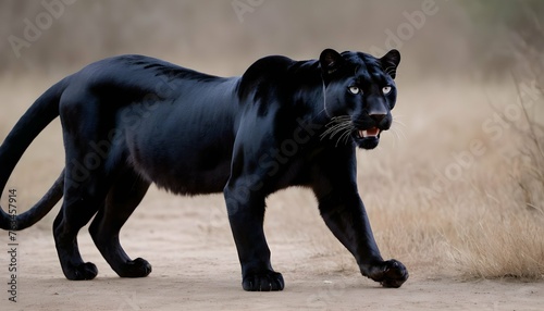 A Panther With Its Fur Standing On End Startled Upscaled 6