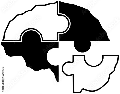 education illustration puzzle silhouette autistic logo autism icon health outline disorder awareness child mental support kid world syndrome children shape day disability disease for vector graphic