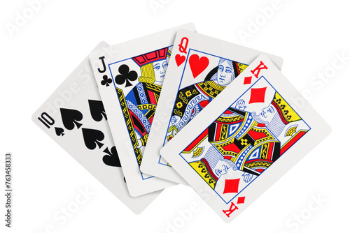 Playing cards poker hand on transparent background png © Nofi