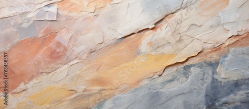Colorful pattern on a close-up rock