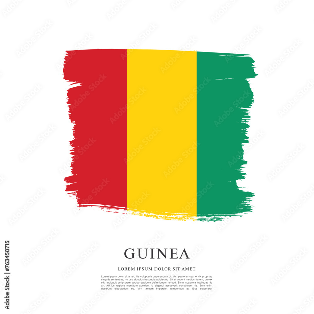 Obraz premium Flag of Guinea vector illustration