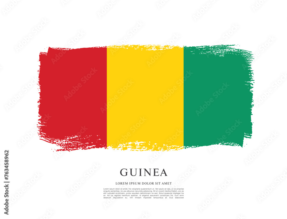 Obraz premium Flag of Guinea vector illustration