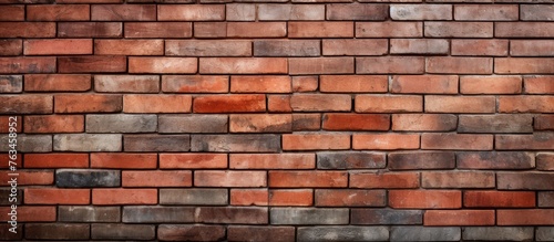 Brick wall with red pattern