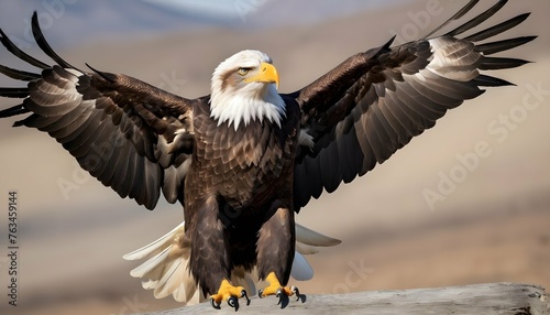 An Eagle With Its Feathers Spread Wide Displaying Upscaled 2