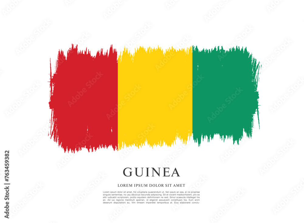 Obraz premium Flag of Guinea vector illustration