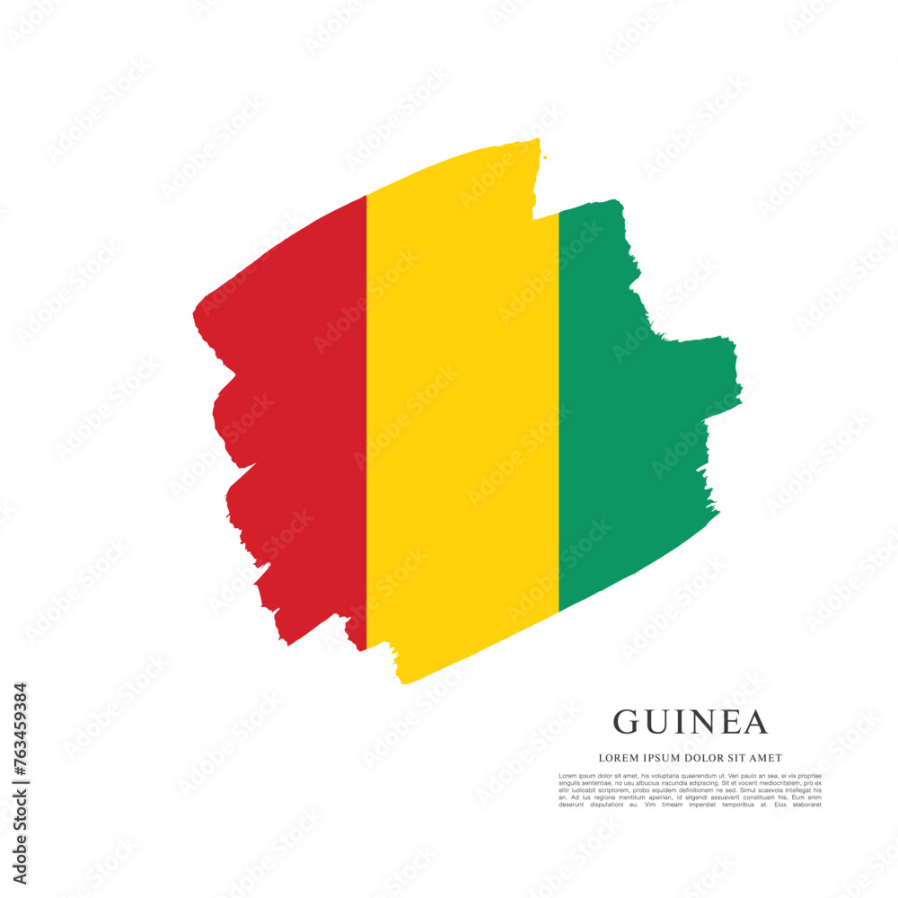 Obraz premium Flag of Guinea vector illustration