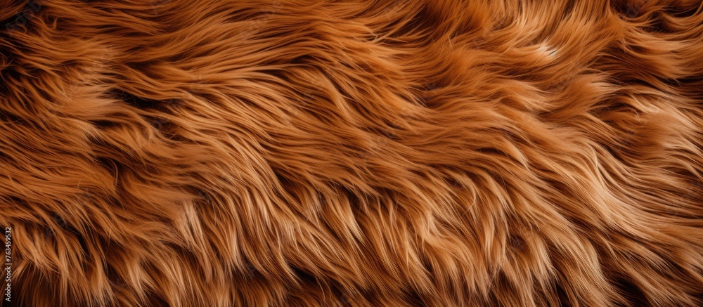 Close up of textured brown fur with black background - obrazy, fototapety, plakaty 