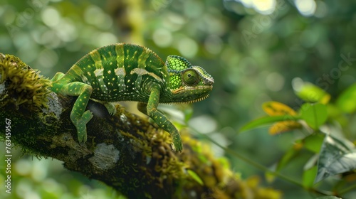Moss chameleons are found in the Amazon rainforest and have skin covered in moss. This helps them blend in with their surroundings and hide from predators.
