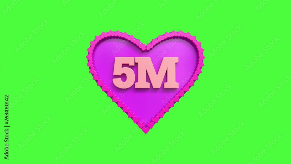 5M in 3D design. thank you for 5M followers. 3D rendering. 3D motion Video Element 5M in 3D design. thank you for 5M followers. 3D rendering. 3D motion Video Element