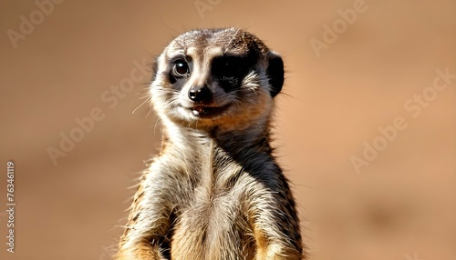 A Meerkat With A Mischievous Look On Its Face Upscaled 3