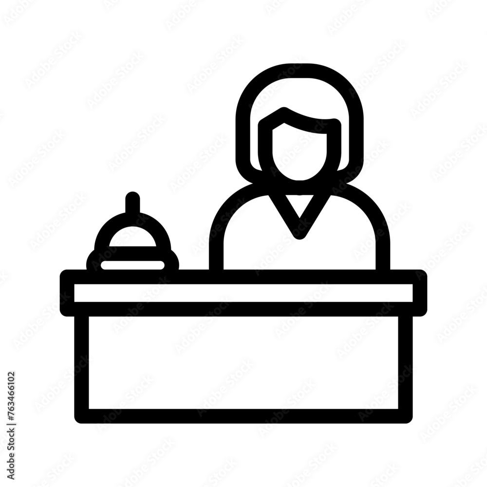 receptionist line icon illustration vector graphic receptionist line icon illustration vector graphic