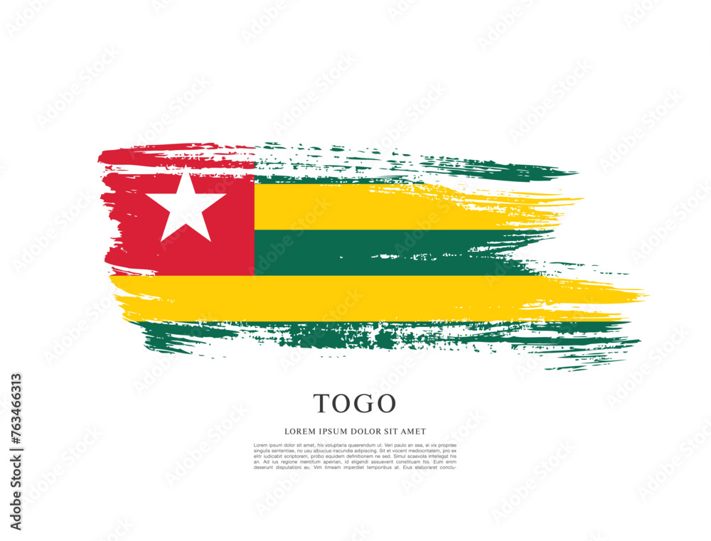 Obraz premium Flag of Togo vector illustration